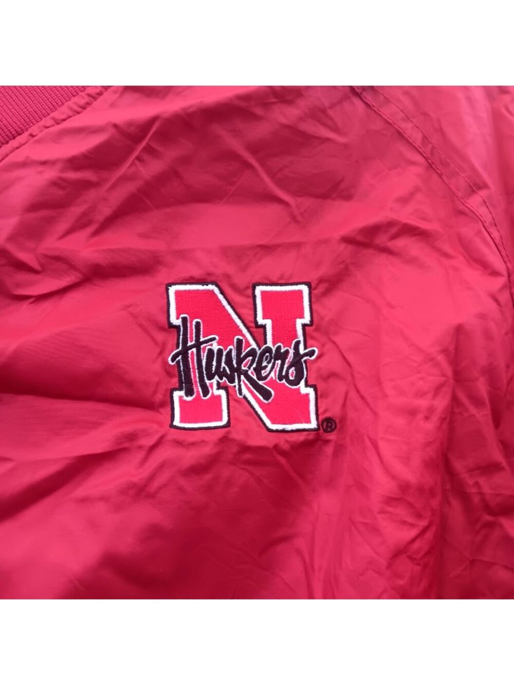 XXL Nebraska Huskers Pullover Jacket Adidas Red/White Mens 3XL Windbreaker